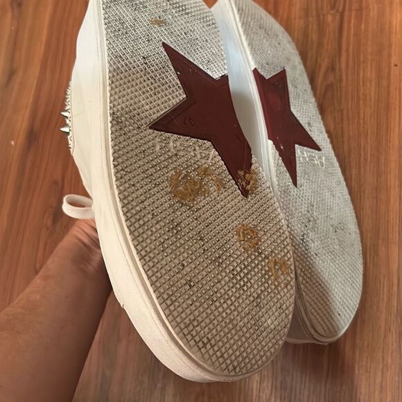 ASH white leather studded platform sneakers size 7 - Picture 5 of 6